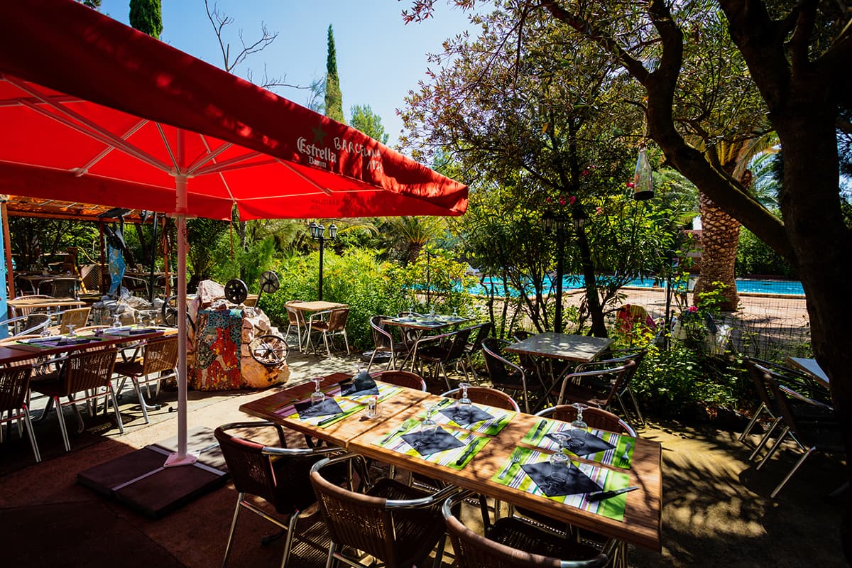 Camping Aude - Camping La Peiriere terrasse