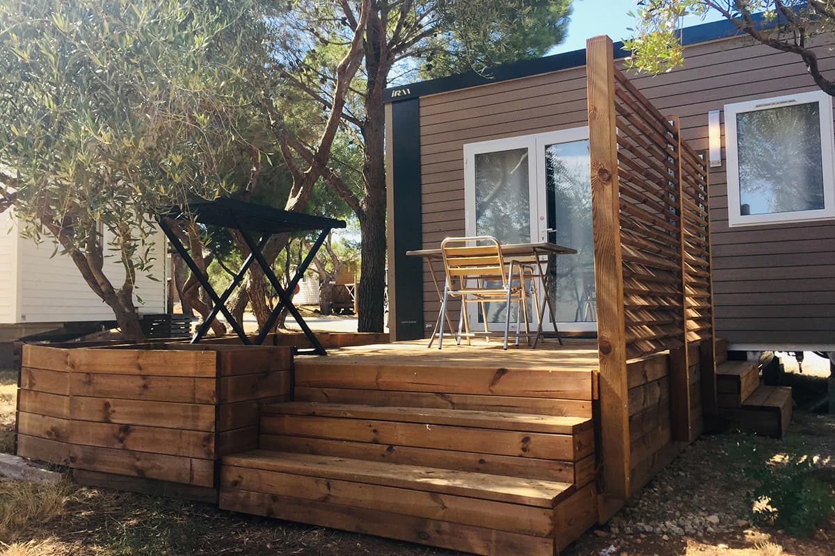 Camping Aude - Camping Le Fun planche mobilhome